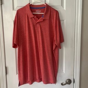 Men’s performance golf shirt-rosy color